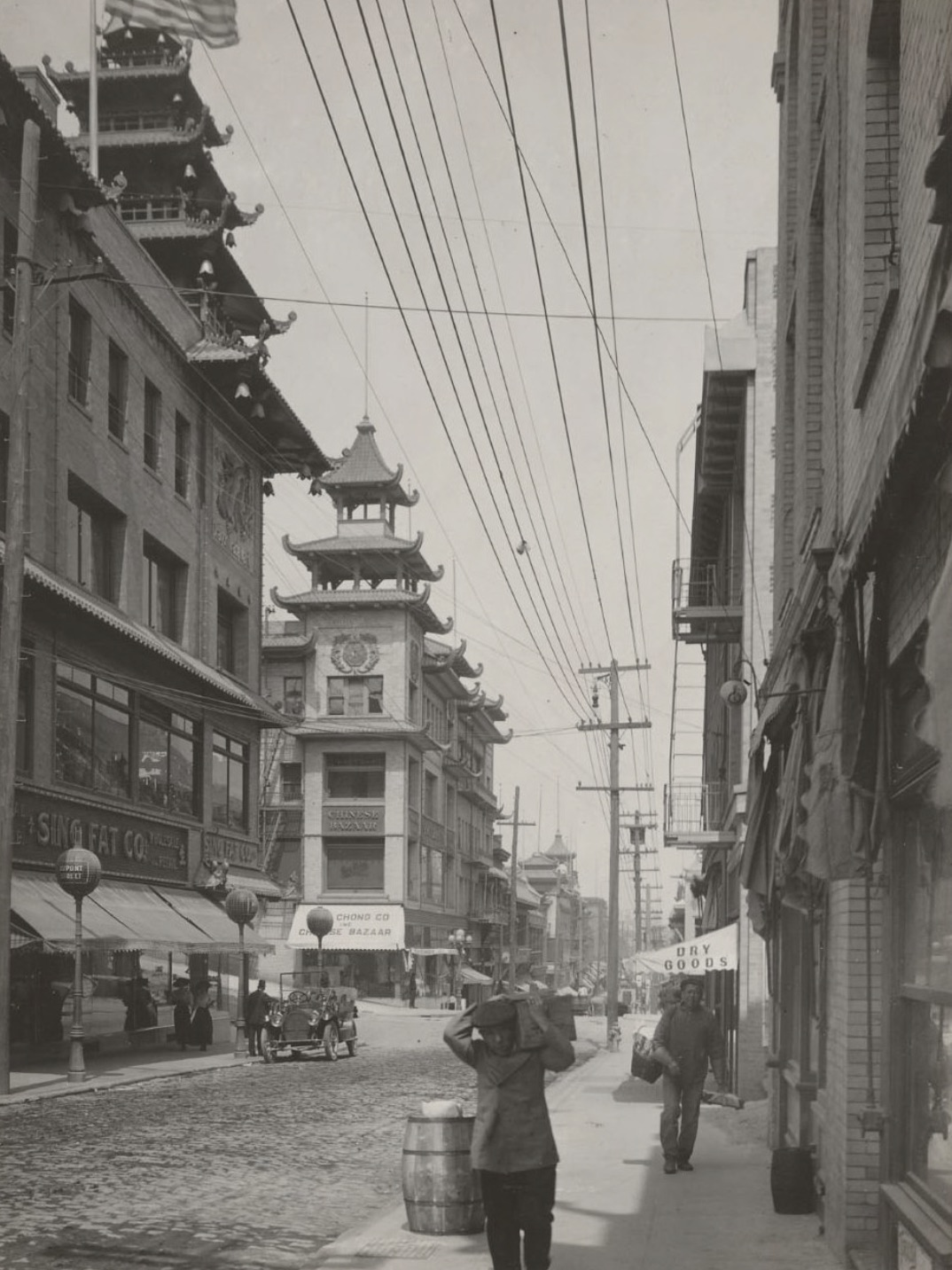 "Dupon Gai" or Dupont Street now Grant Ave in Chinatown, San Francisco 